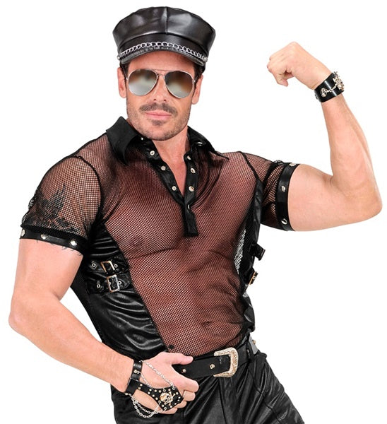 Rockiges Biker Netz Shirt Für Herren