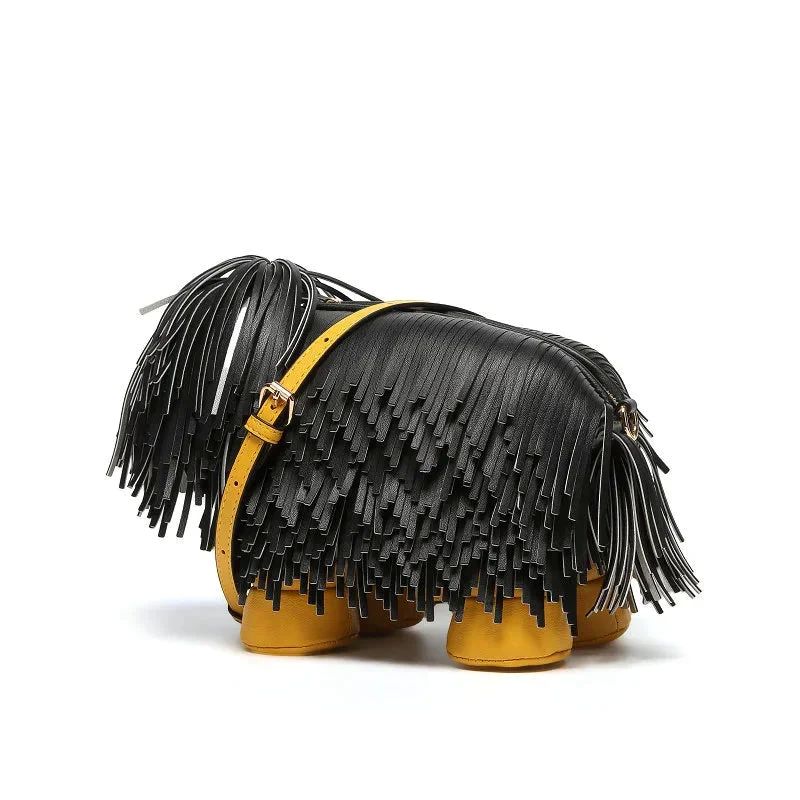 Niedliche Hund Handtasche schwarz