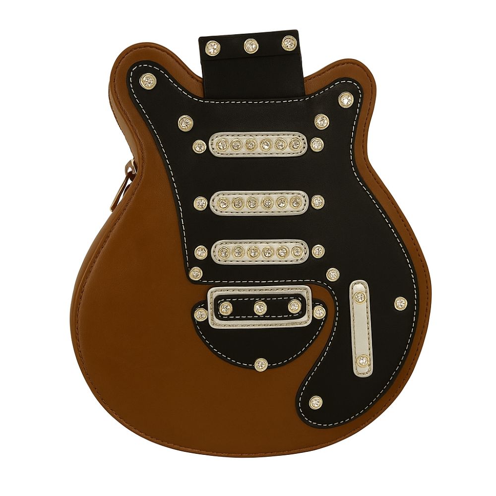 Rucksack in Gitarrenform braun