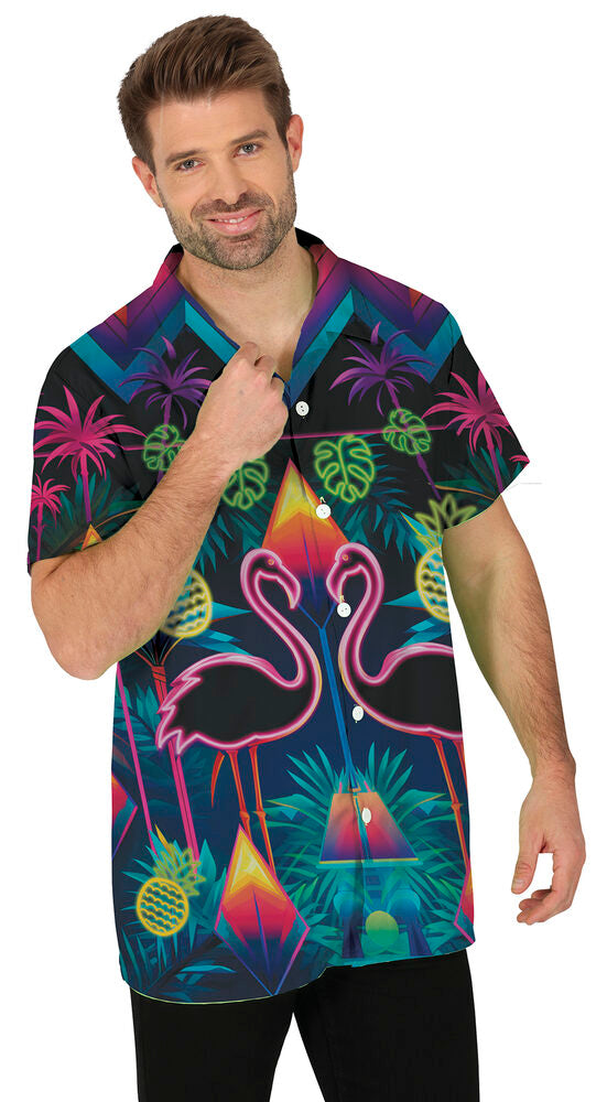 Neon Flamingo Hemd für Herren