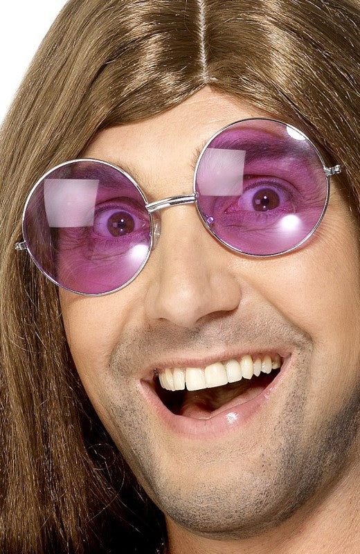 70er-Jahre Hippie Brille Violett