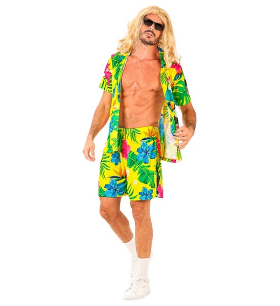 Tropische Blumen Summer Set für Herren Hemd/Shorts