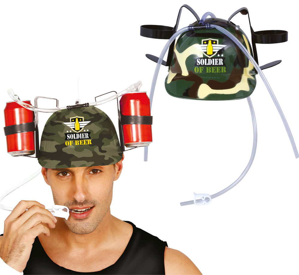Dosenhalter Biertrinker Soldatenmütze