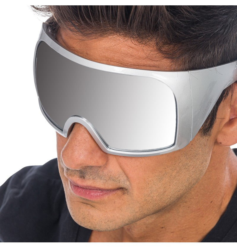 Future View Masken-Brille mit silbernem Rahmen