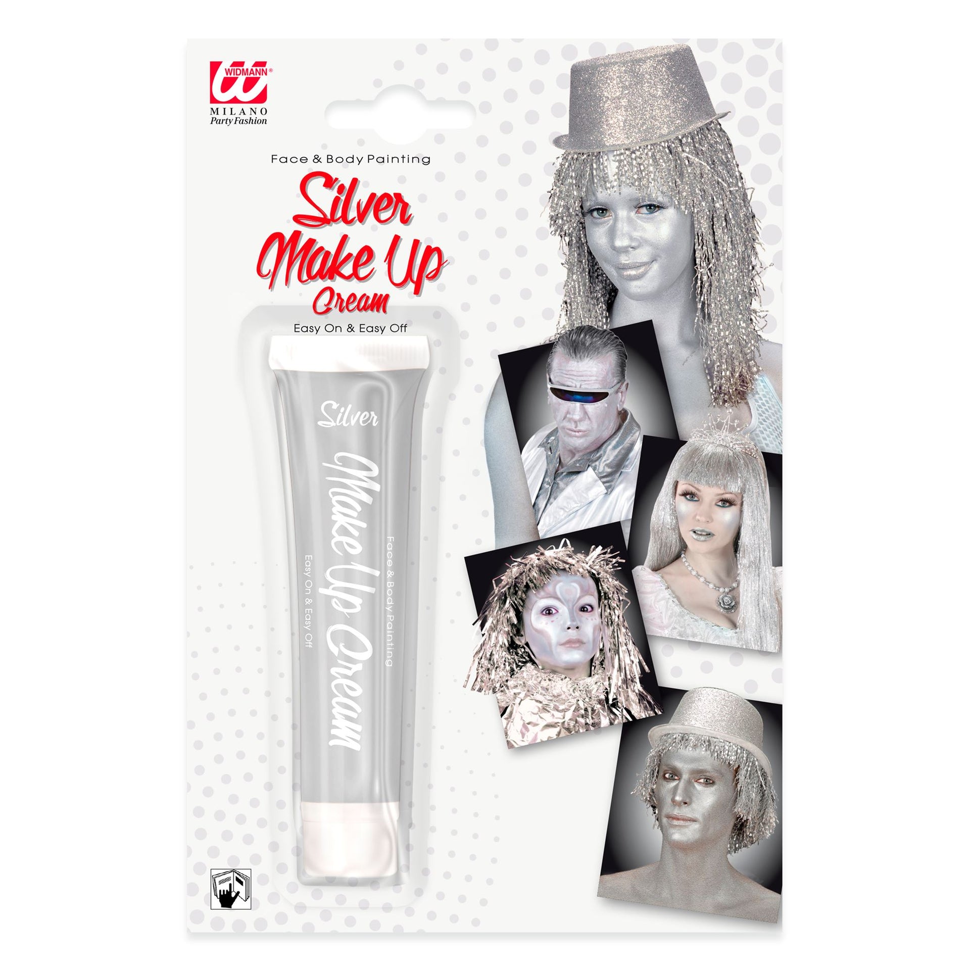 Silberne Make-Up Creme Für Körper Und Gesicht