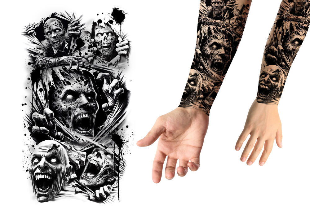 Coole Zombie Klebetattoos 14 x 30cm
