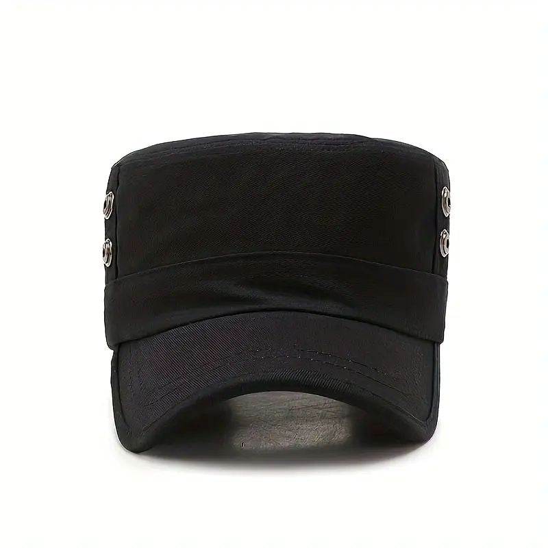 Militärkappe, verstellbar, schwarz
