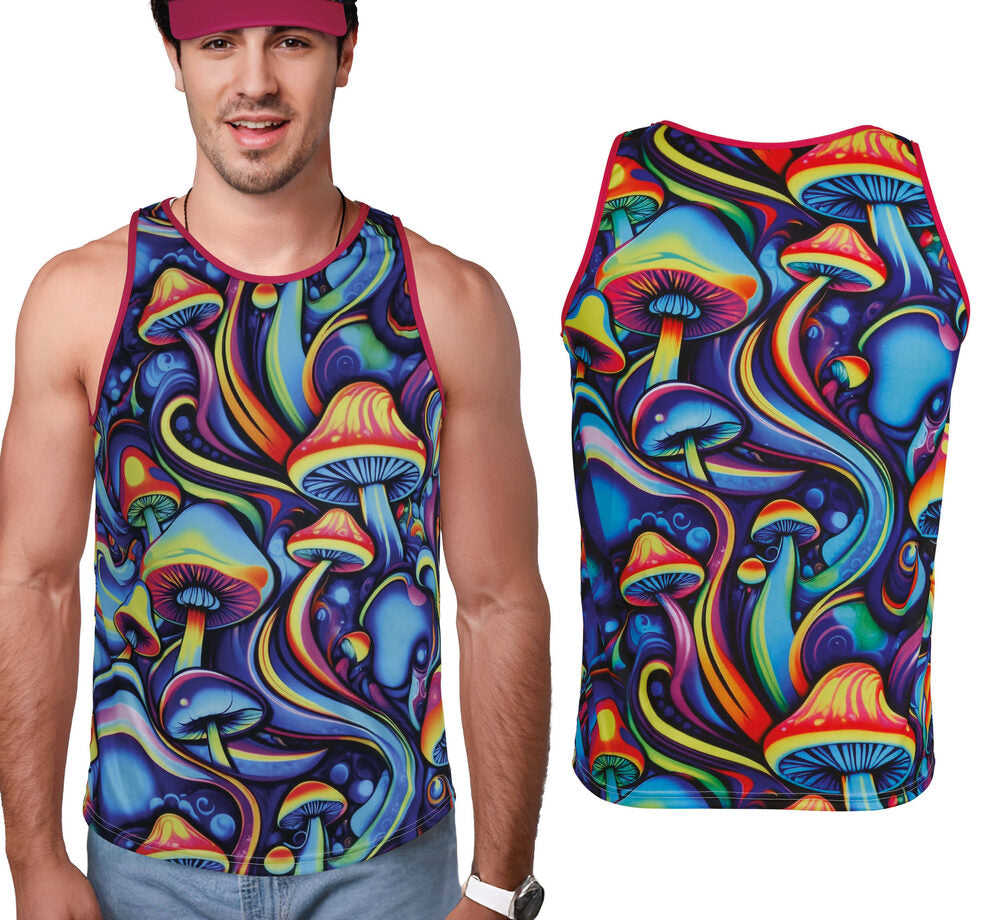 Psychedelic Mushroom Shirt für Herren Einheitsgröße