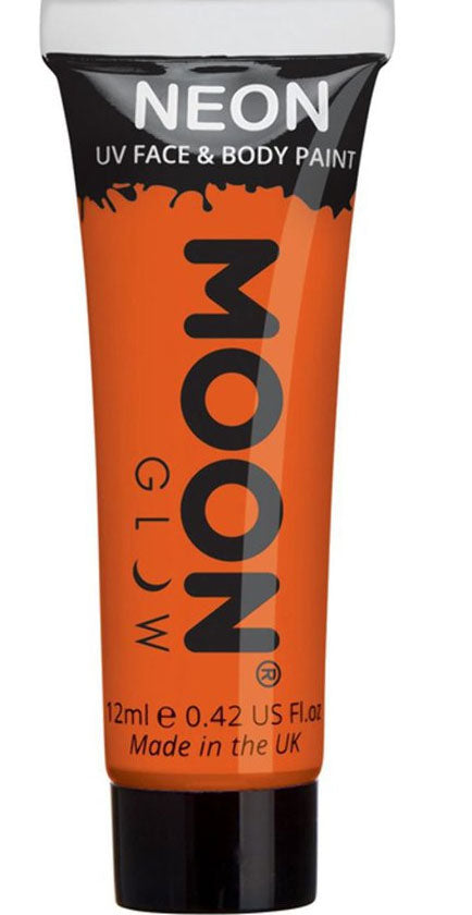 UV Gesicht und Körper Schminke in Neon-Orange 12ml
