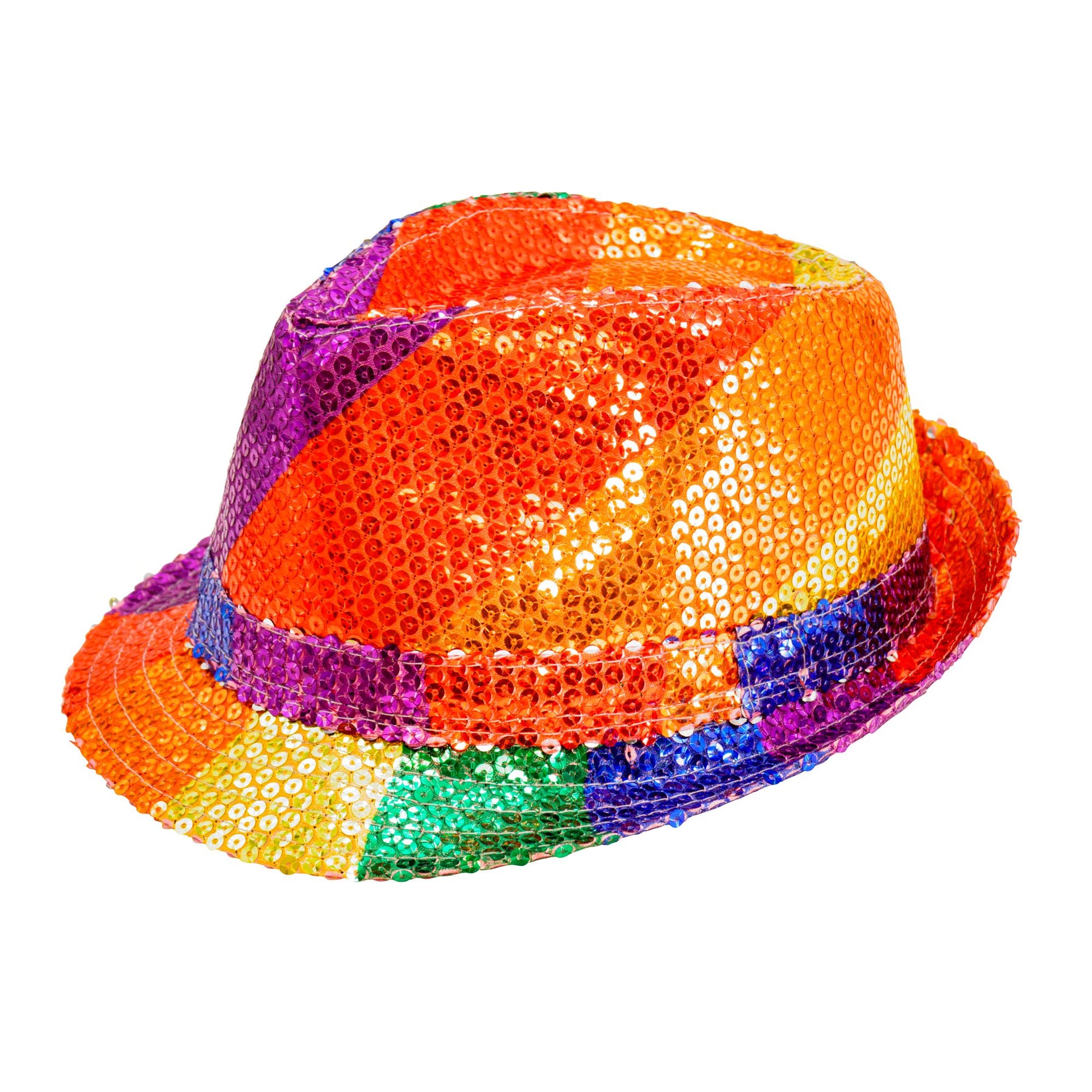 Pailletten Regenbogen-Hut