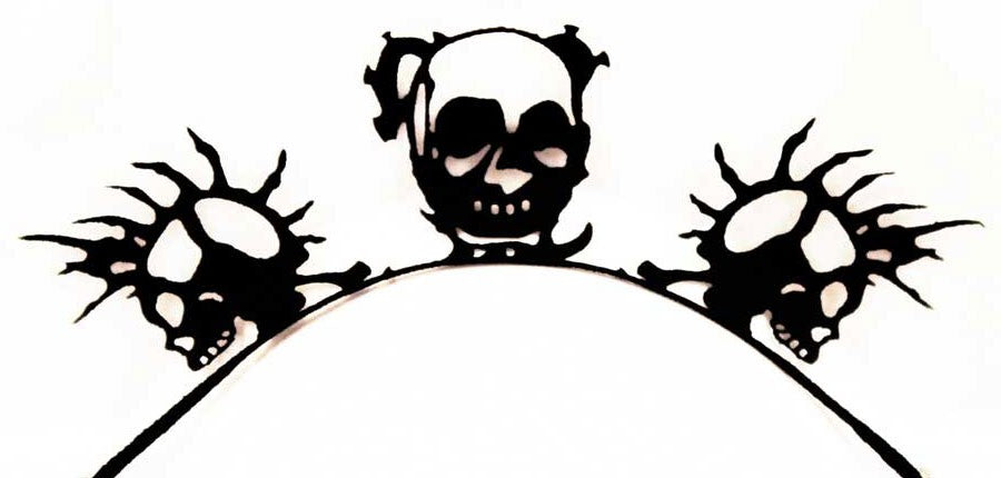 Totenkopf Papier Wimpern