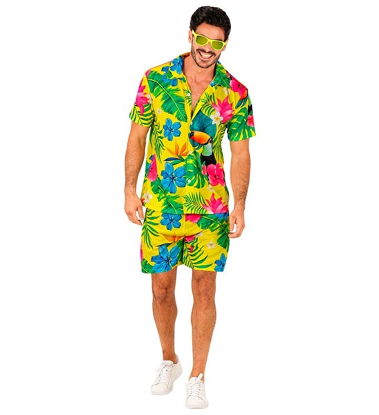 Tropische Blumen Summer Set für Herren Hemd/Shorts