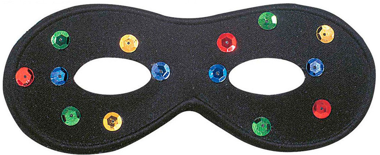 Augenmaske Mit Pailletten Schwarz