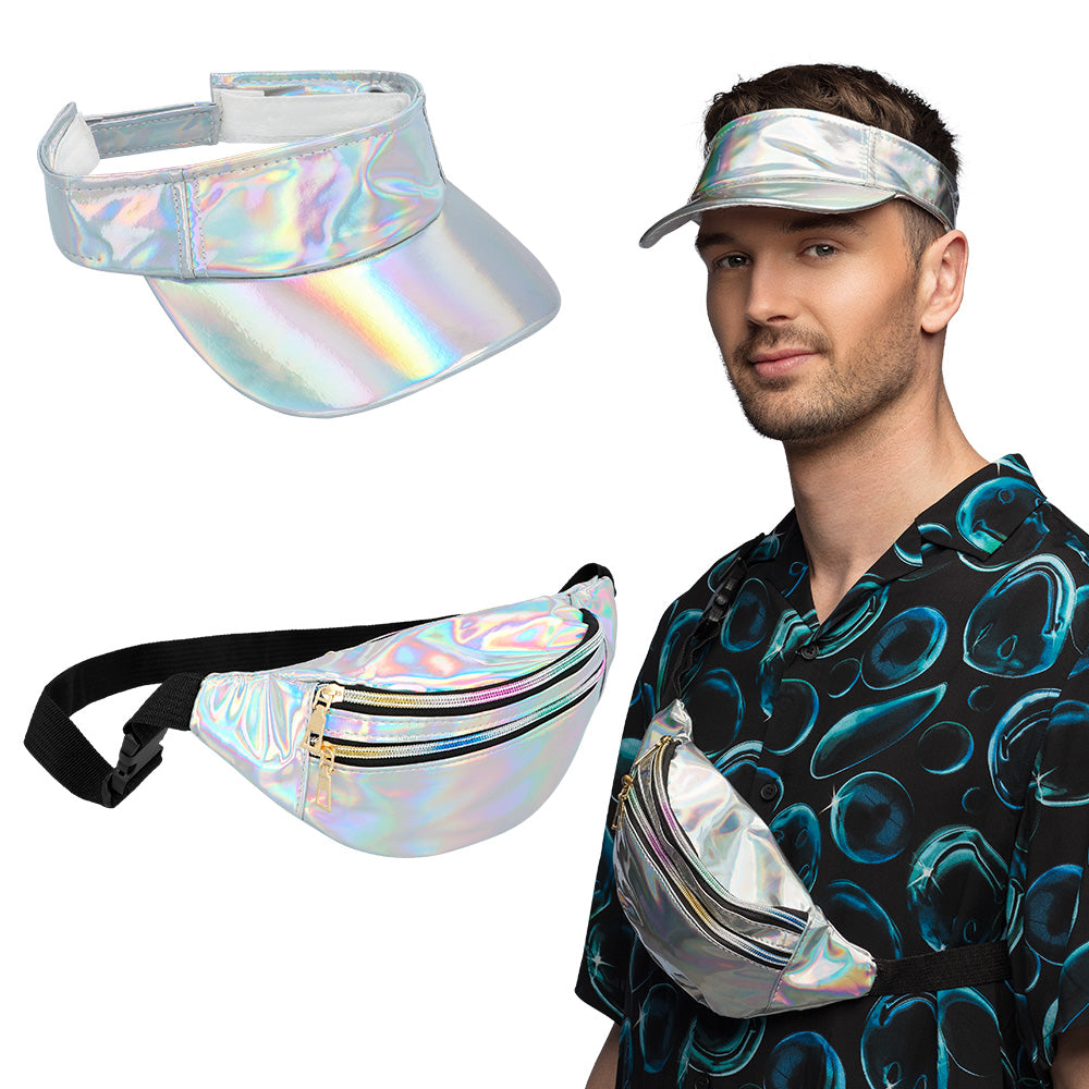 Zubehörset Holo Festival silber (Sonnenblende und Gürteltasche)