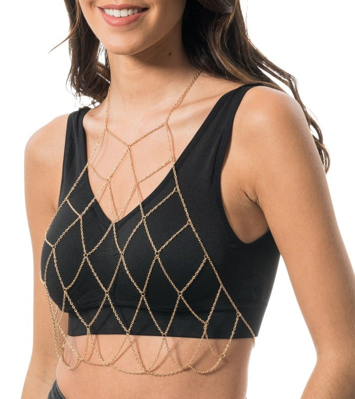 Neckholder Ketten-Top Einheitsgröße