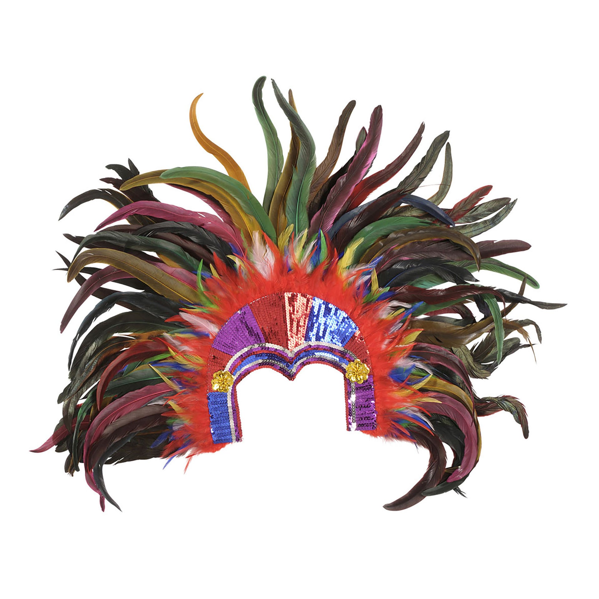 Auffälliger Federkopfschmuck Bunt