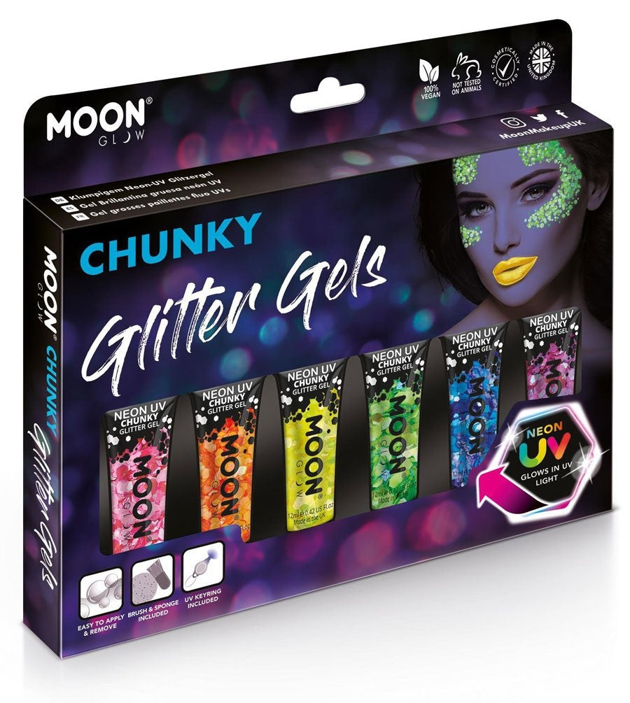 Mond Neon UV Glitzer Gel Chunky