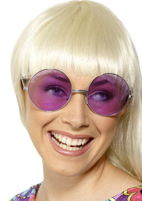 70er-Jahre Hippie Brille Violett