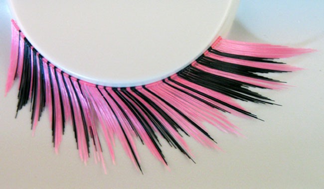 Wimpern Stufig Schwarz-Rosa