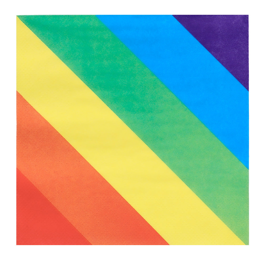 20 Regenbogen-Party Servietten 33cm