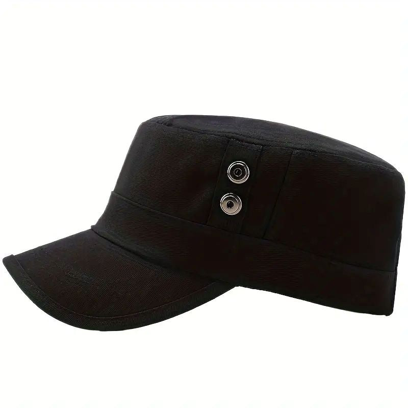 Militärkappe, verstellbar, schwarz