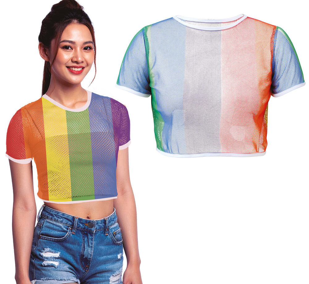 Rainbow Mesh Shirt für Damen