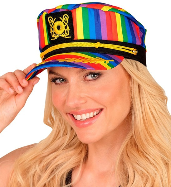 KAPITÄNSMÜTZE REGENBOGEN PRIDE