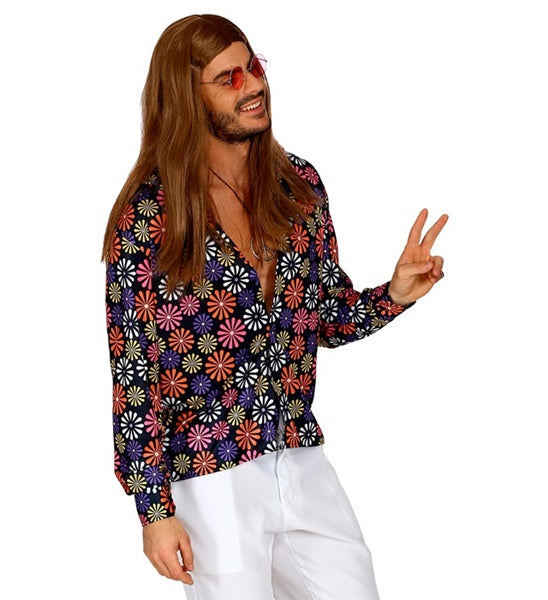 Hippie Flower Power Hemd für Herren