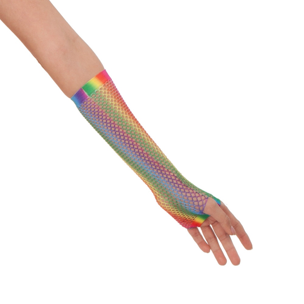 Fingerlose Handschuhe Regenbogen