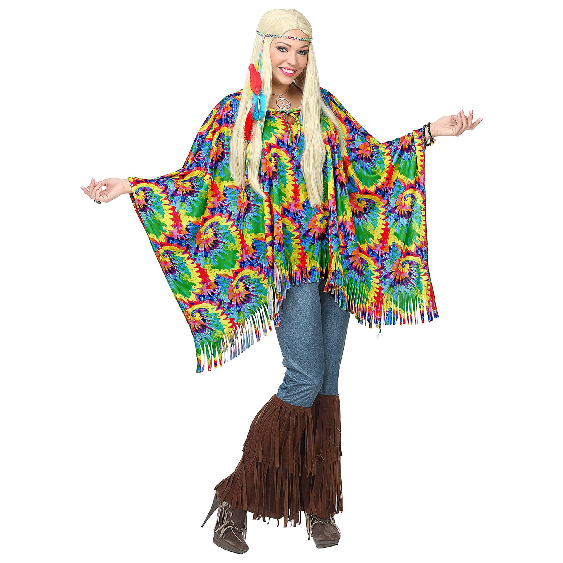 70er Jahre Hippie Poncho für Damen