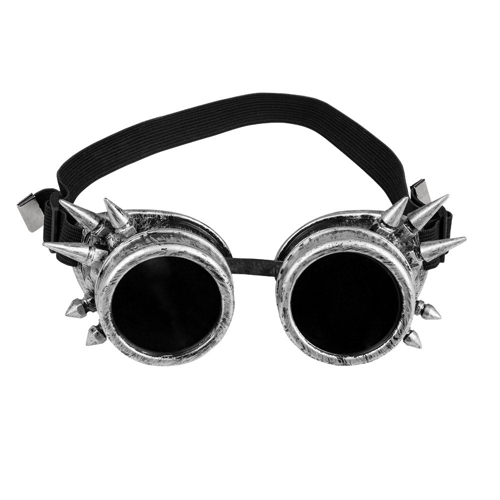 Silberne Cyber Steampunk Brille