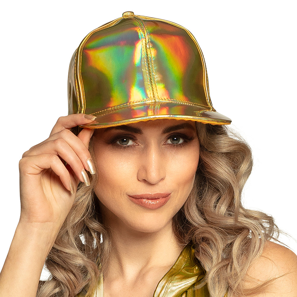 Holografische Baseball Cap gold
