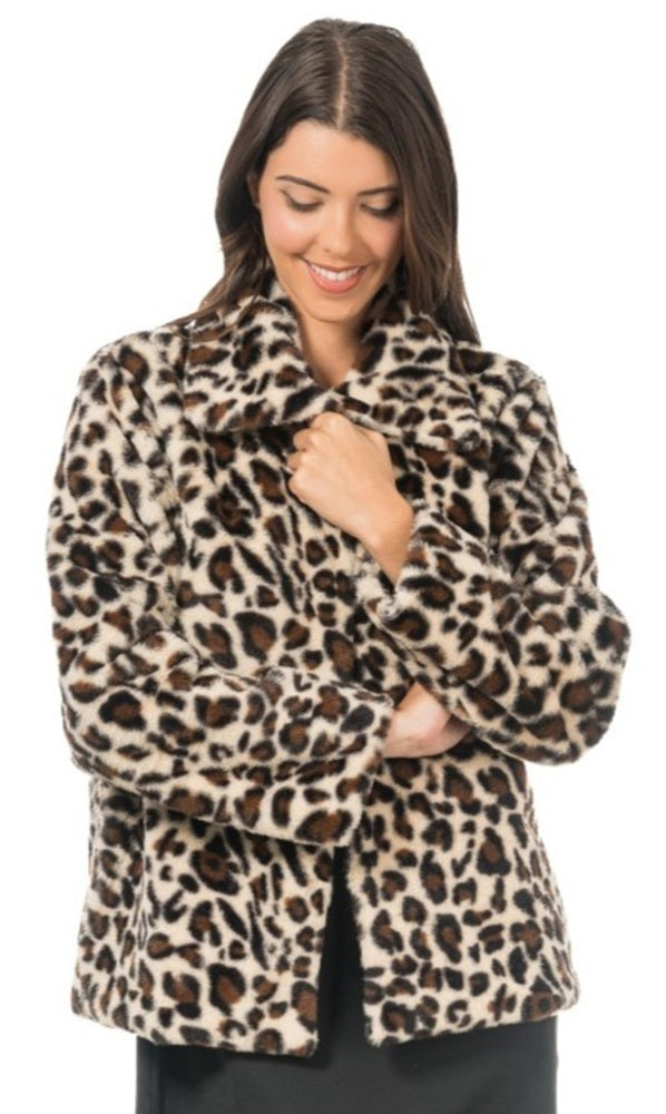 Jacke im Leoparden Look für Damen