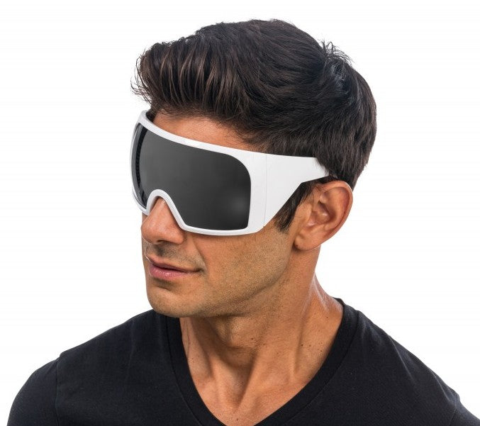 Future View Masken-Brille mit weißem Rahmen