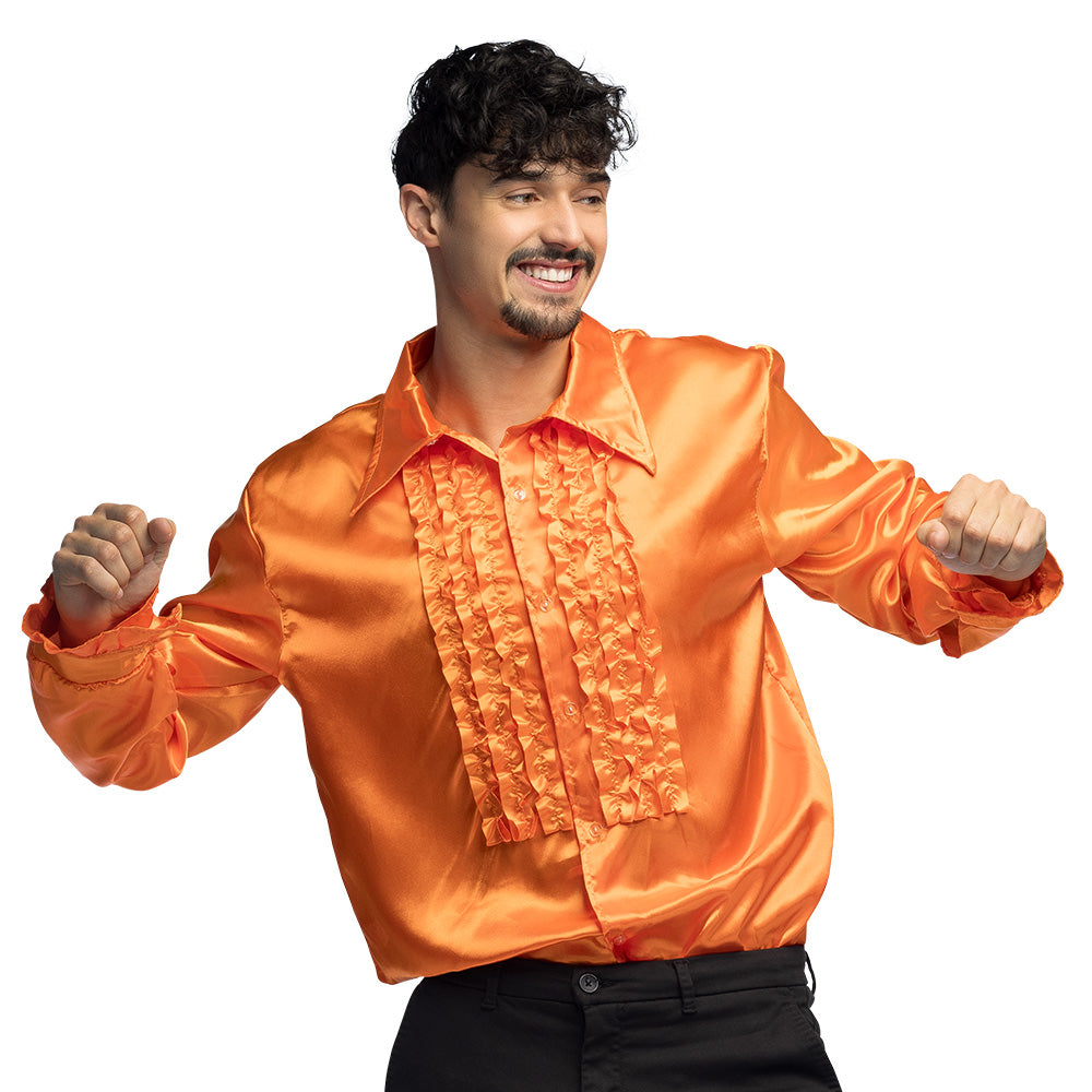 Rüschenhemd Diego orange