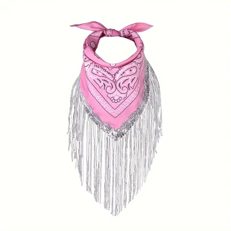 Quasten Cowboy Tuch in Rosa