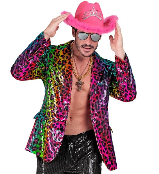 Rainbow Leo Pailletten Jackett für Herren