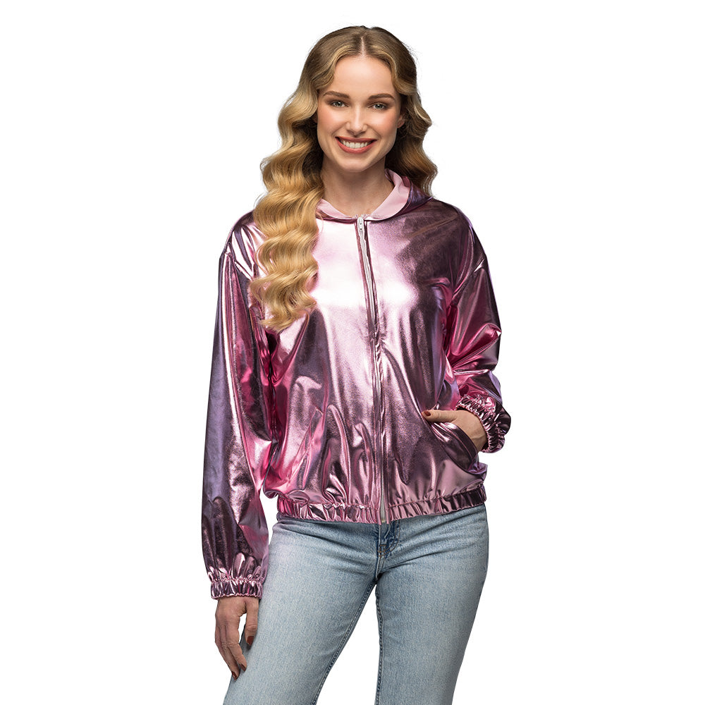 Jacke Rave metallic rosa