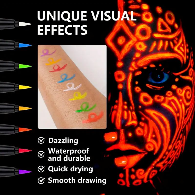 Wasserdichter fluoreszierender Eyeliner Pen - weiße Farbe 01