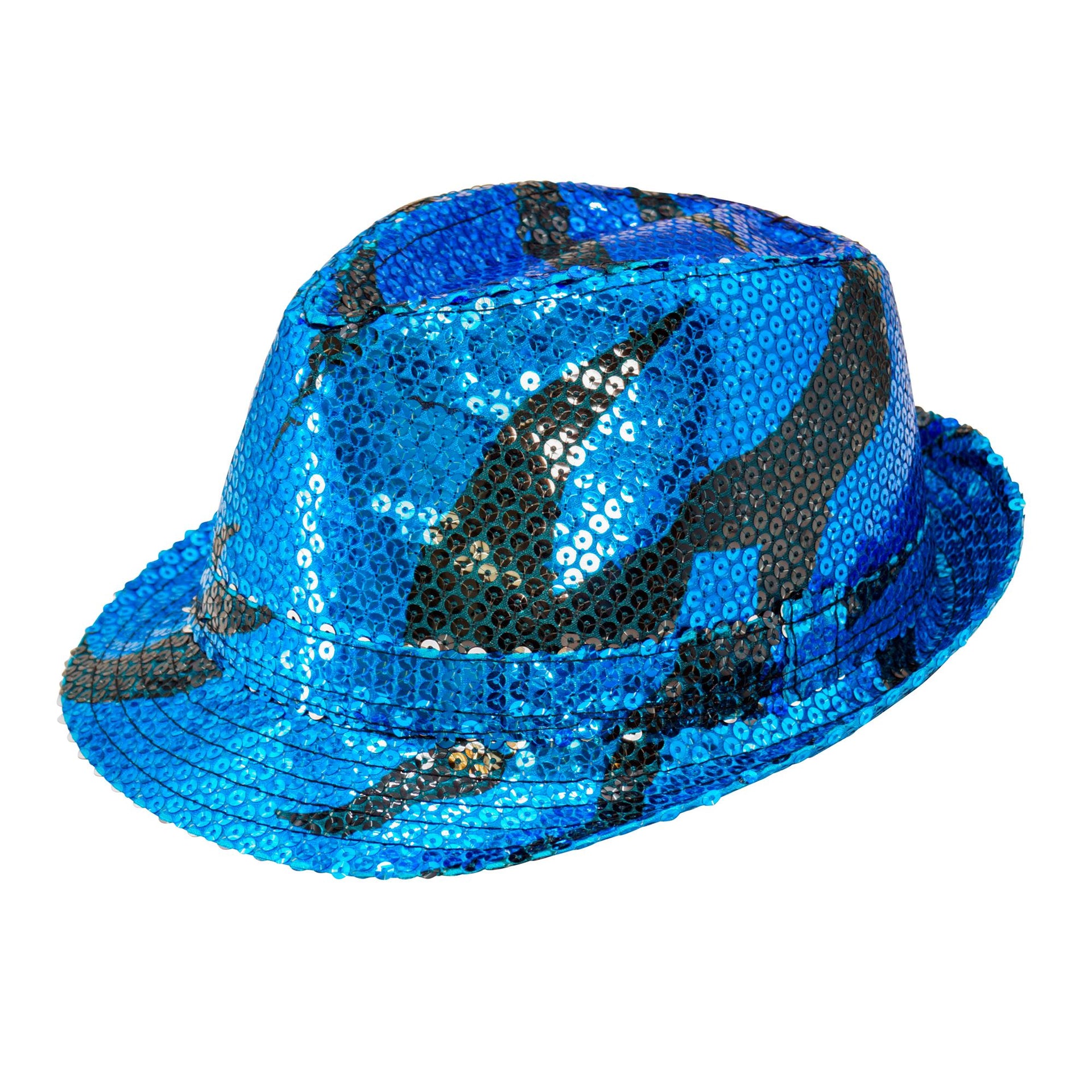 Paillettenhut Wave Blau