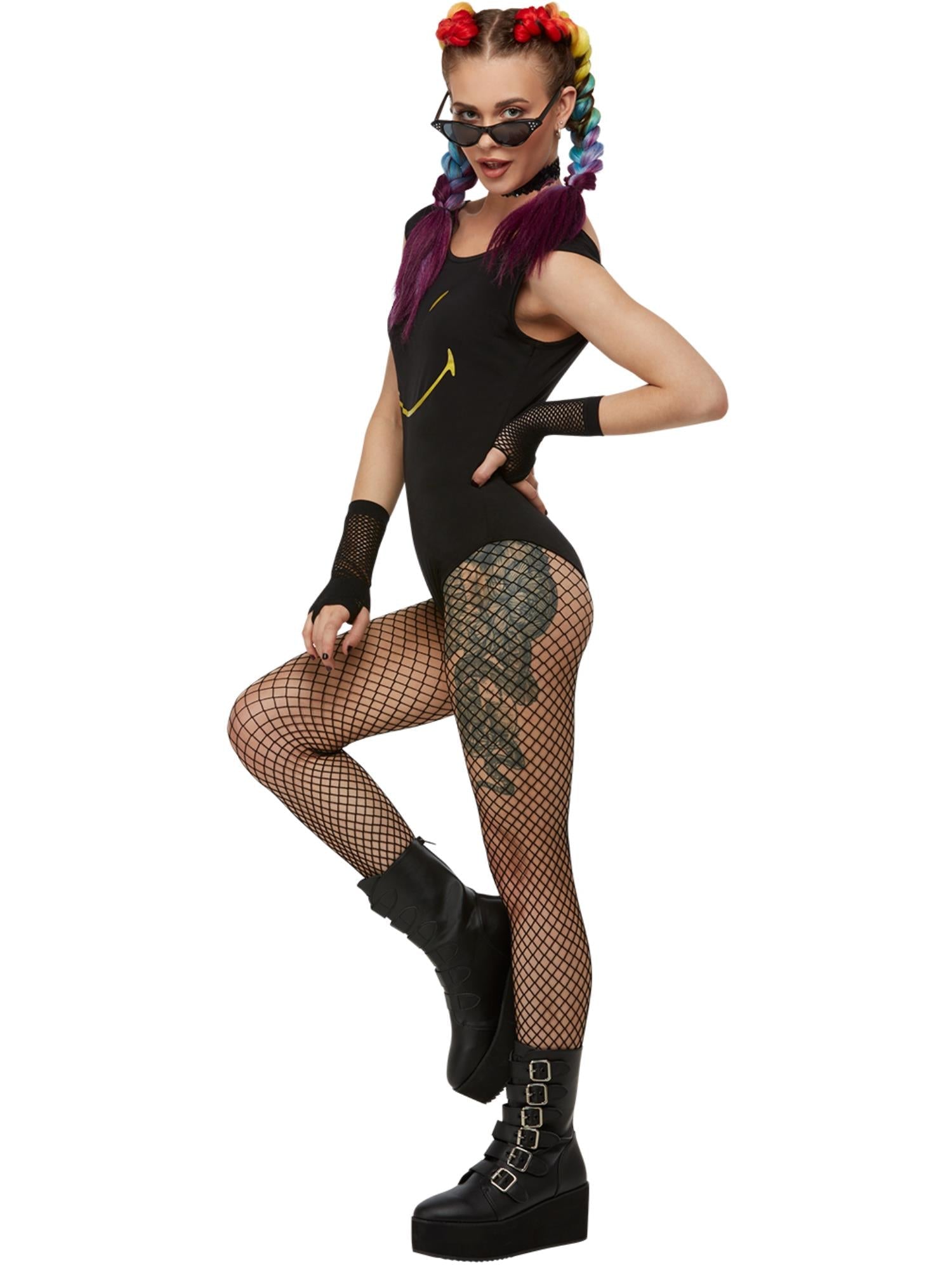 Smiley Bodysuit, Black