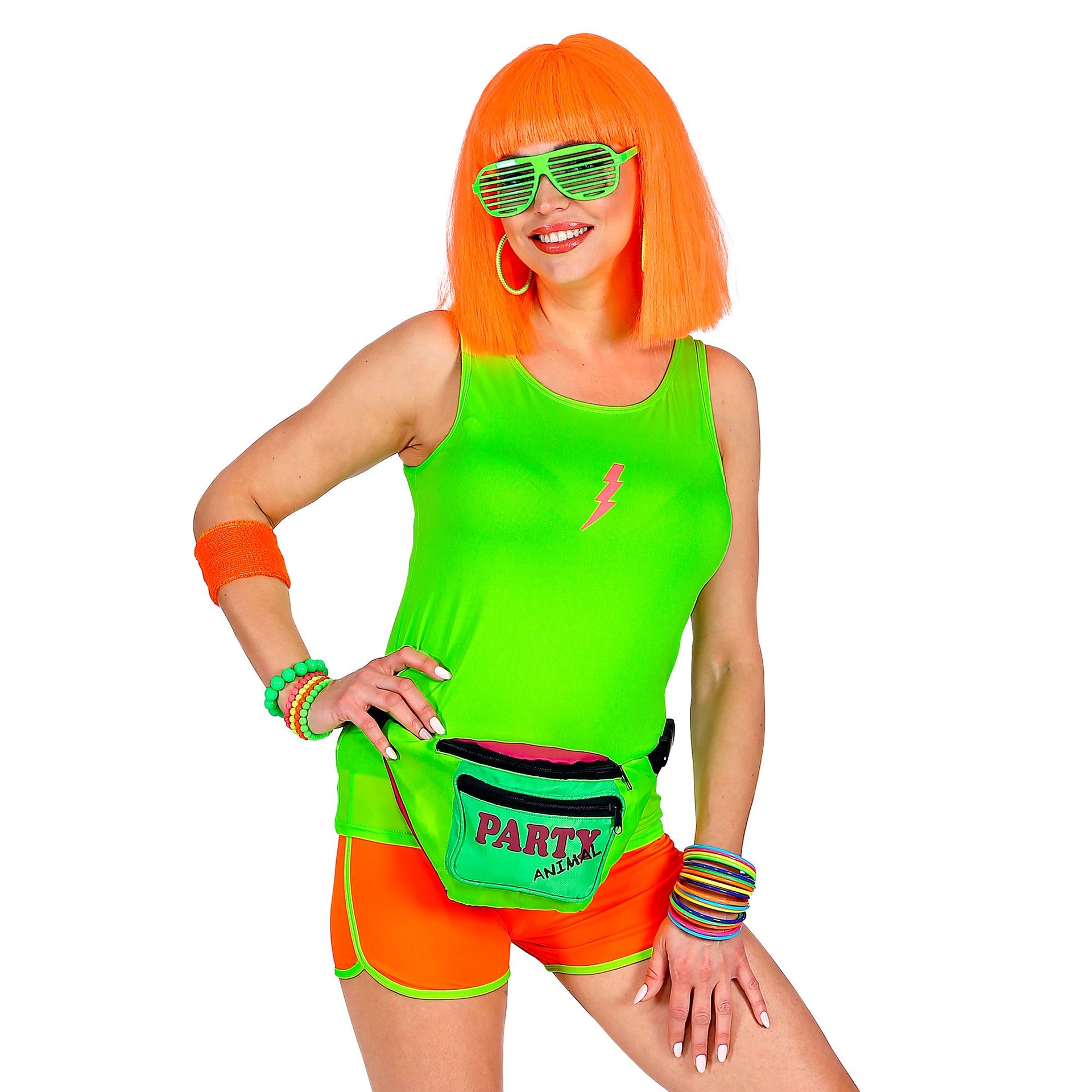 Retro Hot Pants für Damen neon-orange