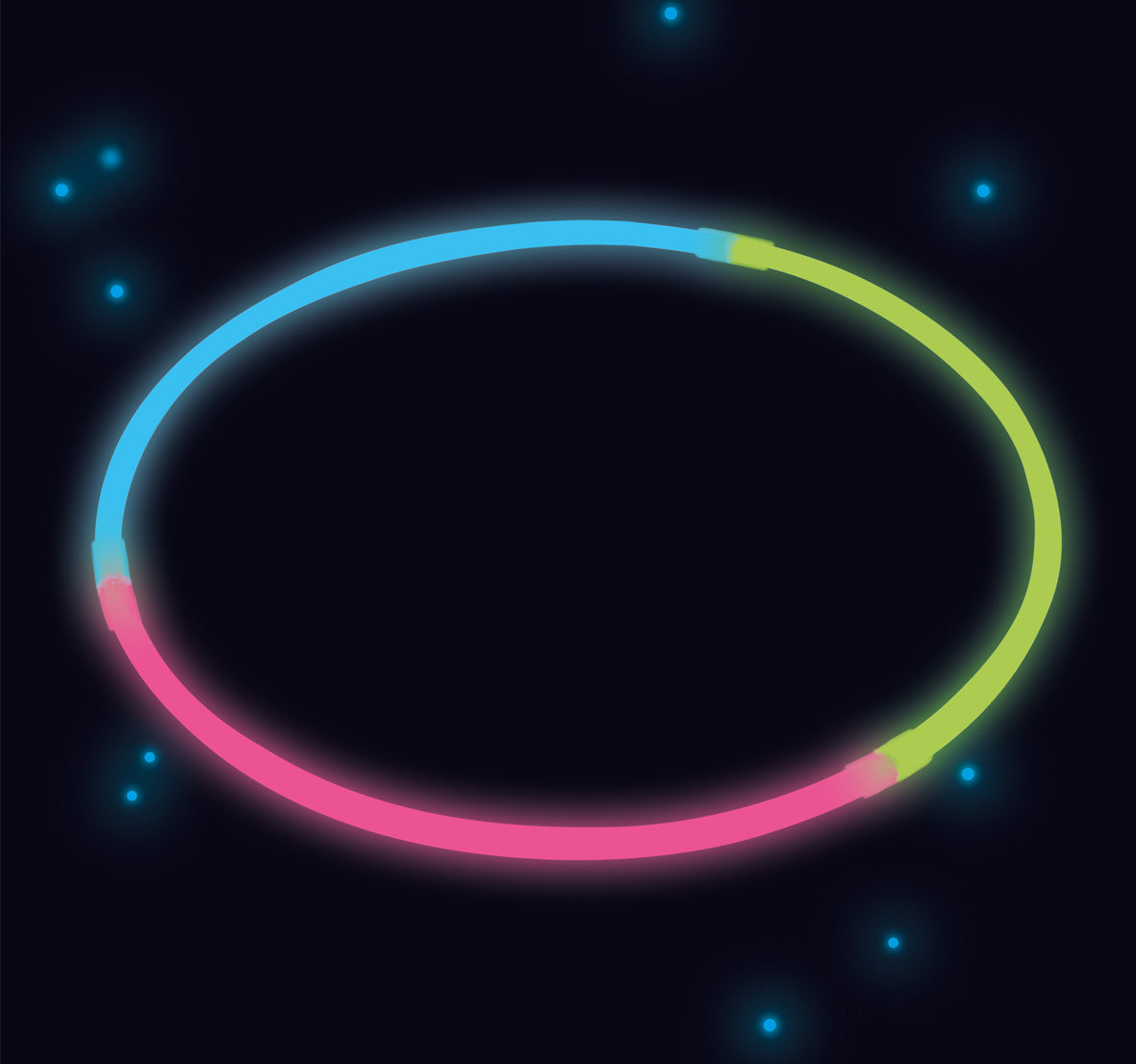 4 Bunte Power Glowsticks 20cm