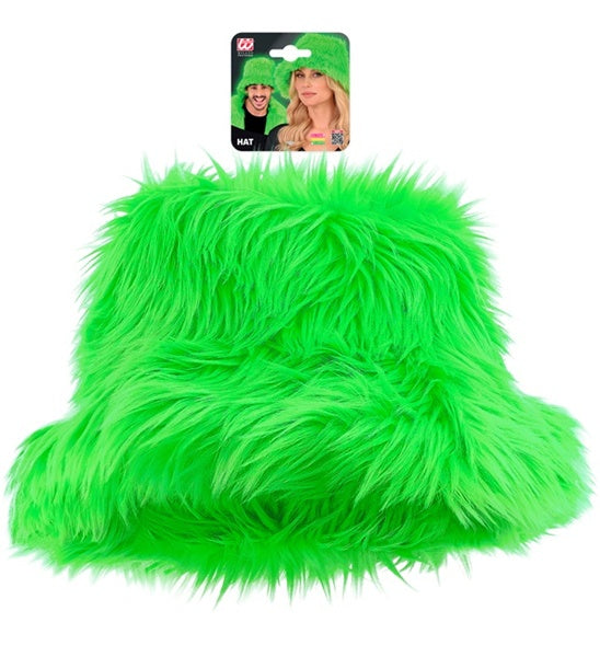 NEON GRÜNER PLÜSCH ANGLERHUT