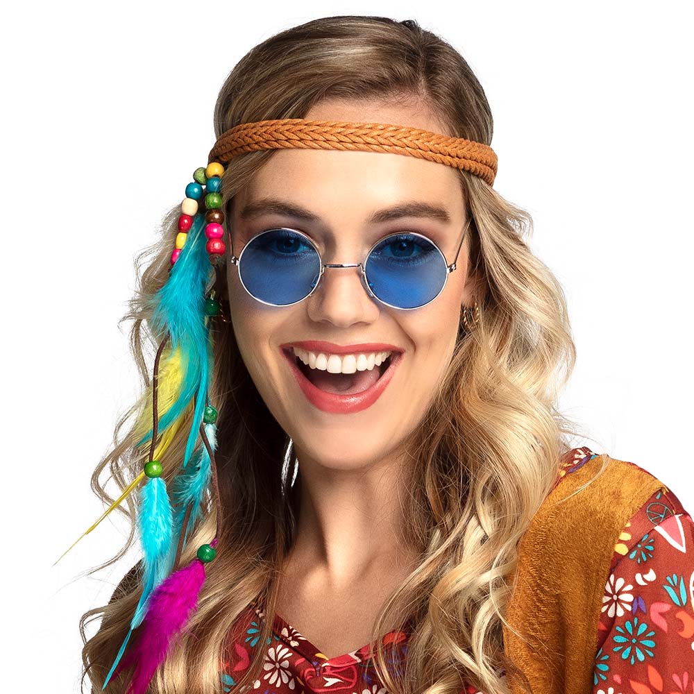 Blaue Hippie Brille John Lennon