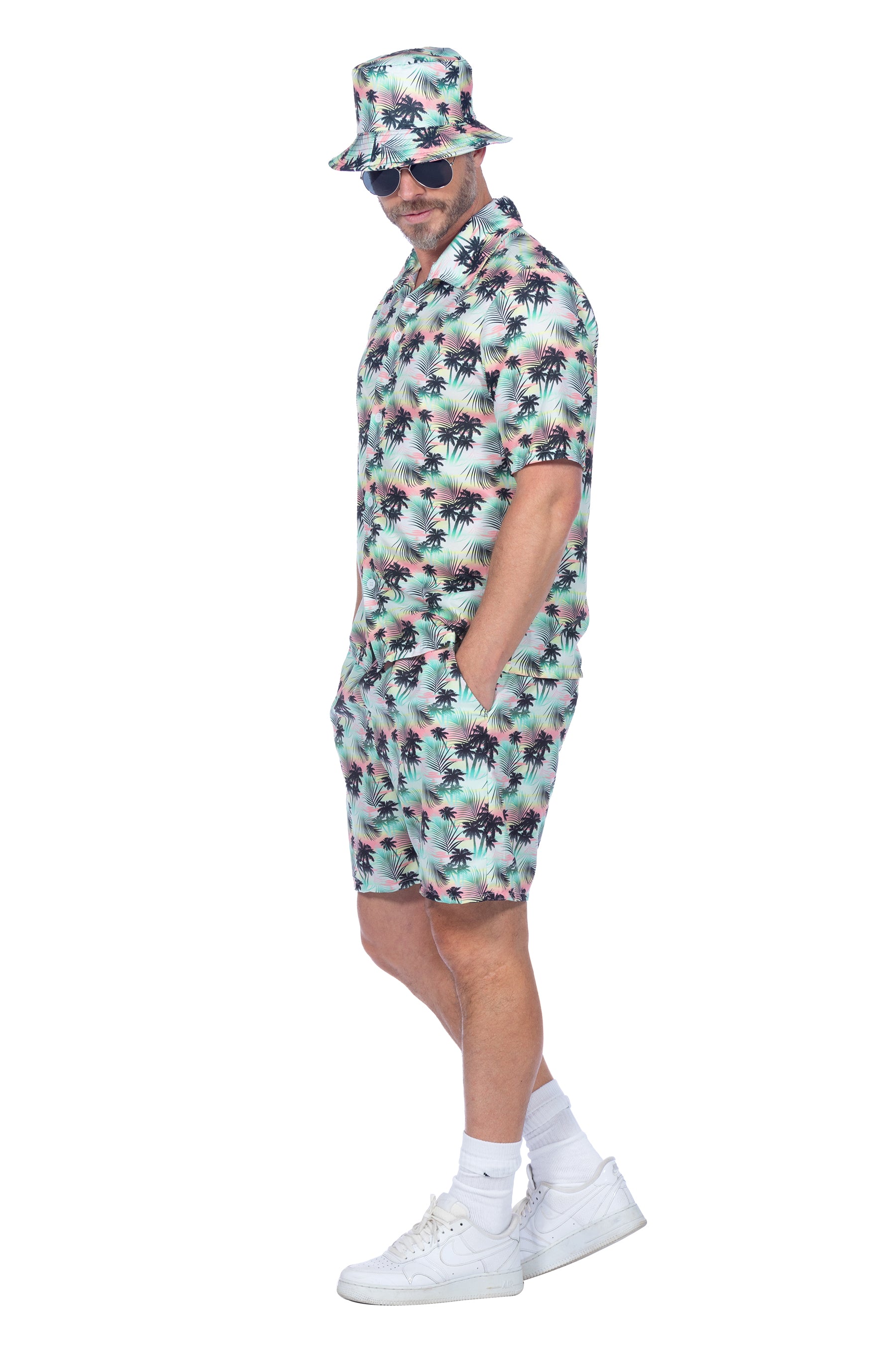 Hawaii Palmen Set Shirt & Shorts für Herren