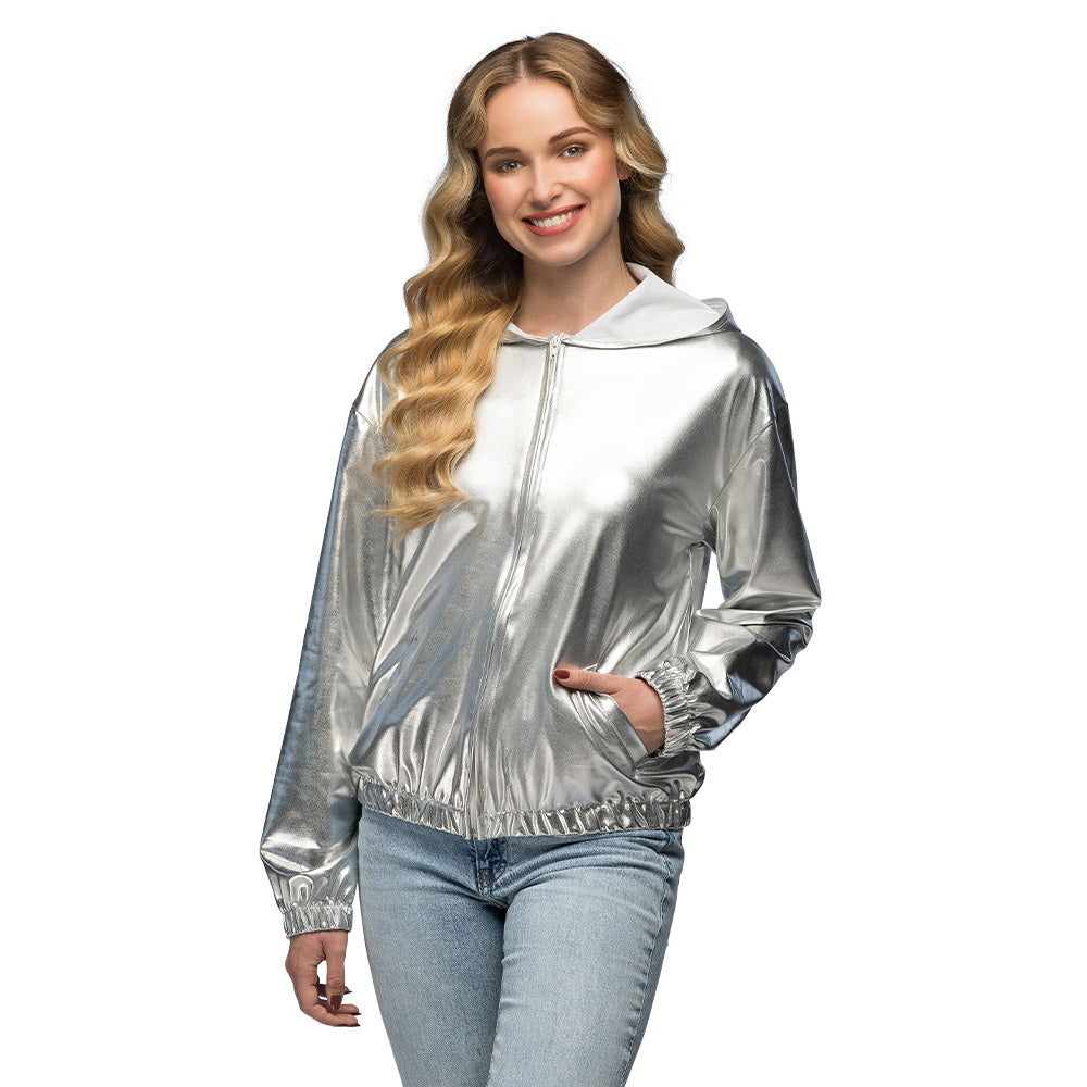 Jacke Rave metallic silber