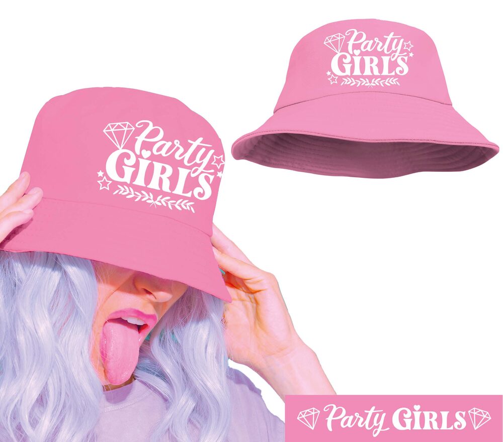 Rosa Party Girls Fischerhut