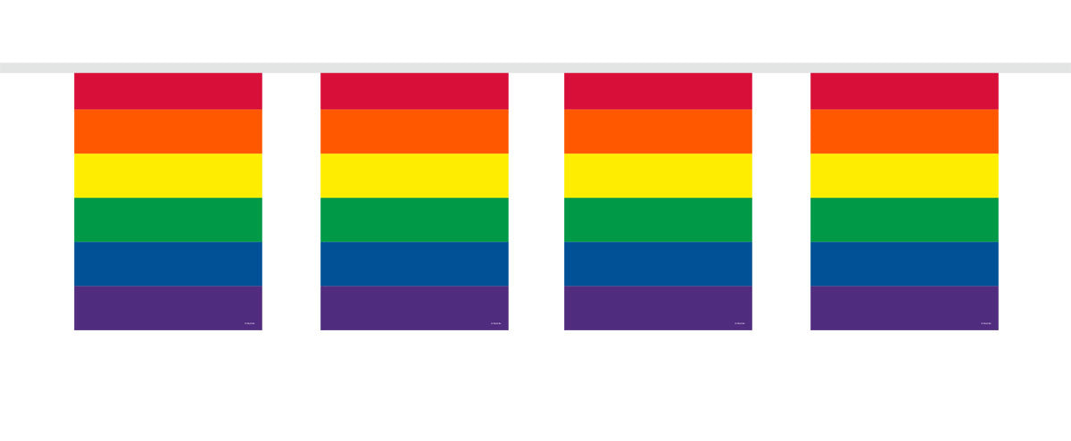 Flaggenbanner Regenbogen 10m