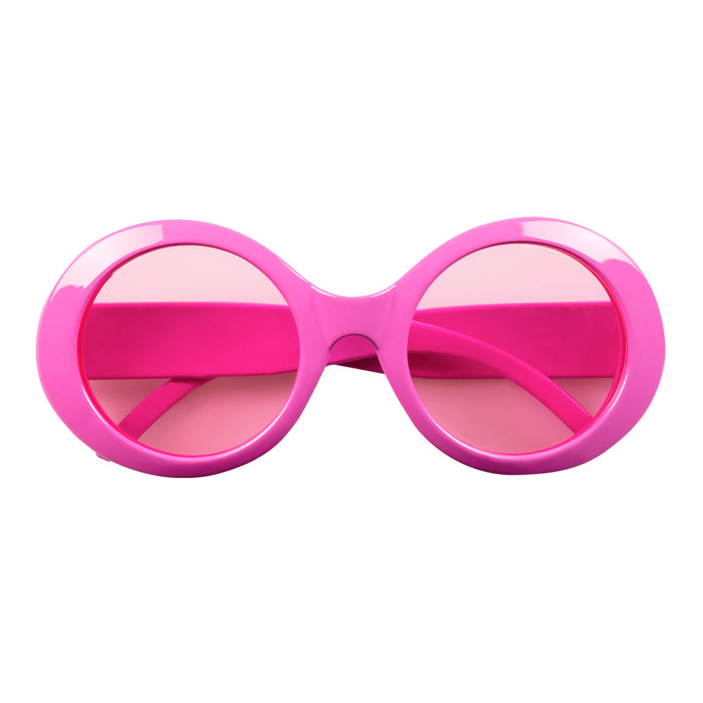 Runde Brille neon pink